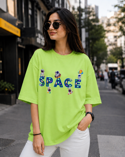 Women's Oversized Space T-shirt