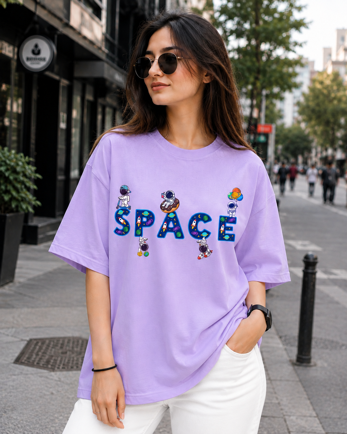 Women's Oversized Space T-shirt