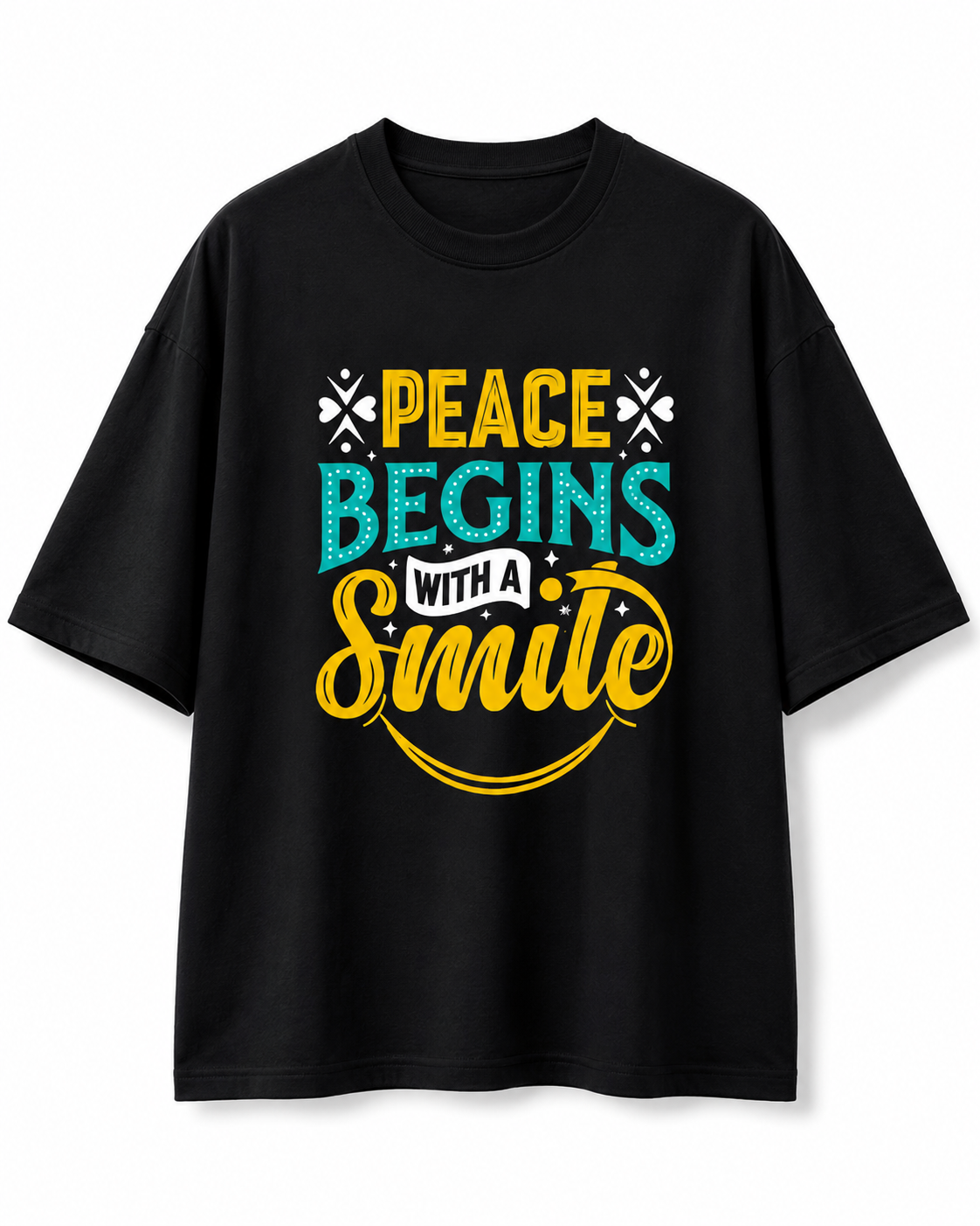 Men's Typography Oversized T-Shirt