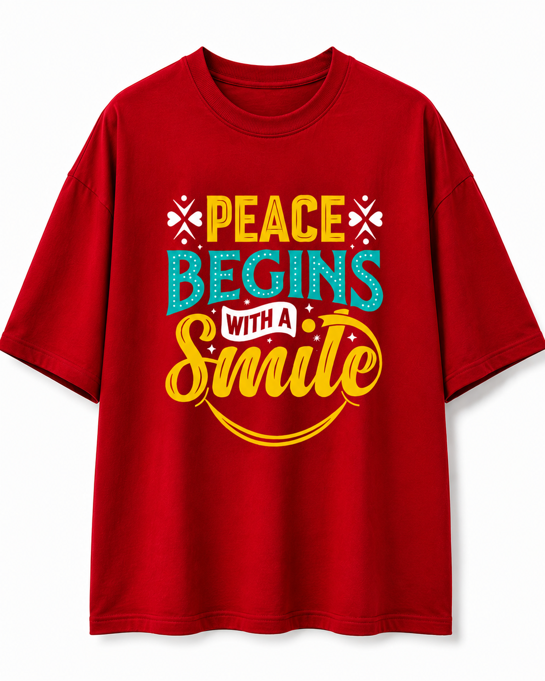 Men's Typography Oversized T-Shirt