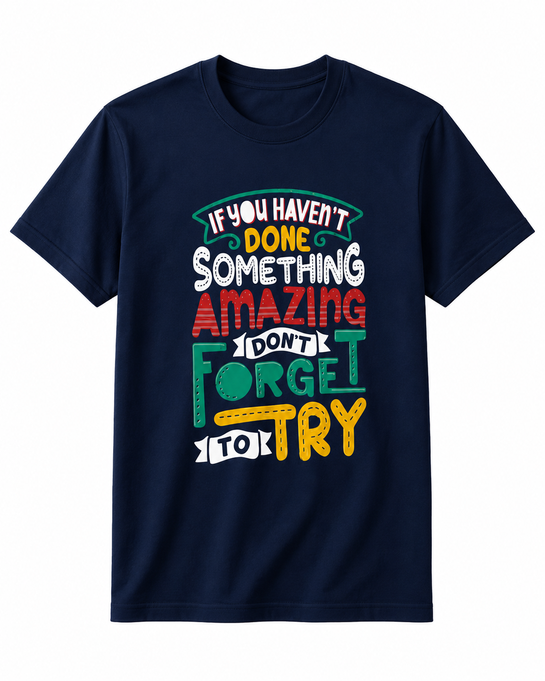 Men Typography Print Regular Fit T-Shirt