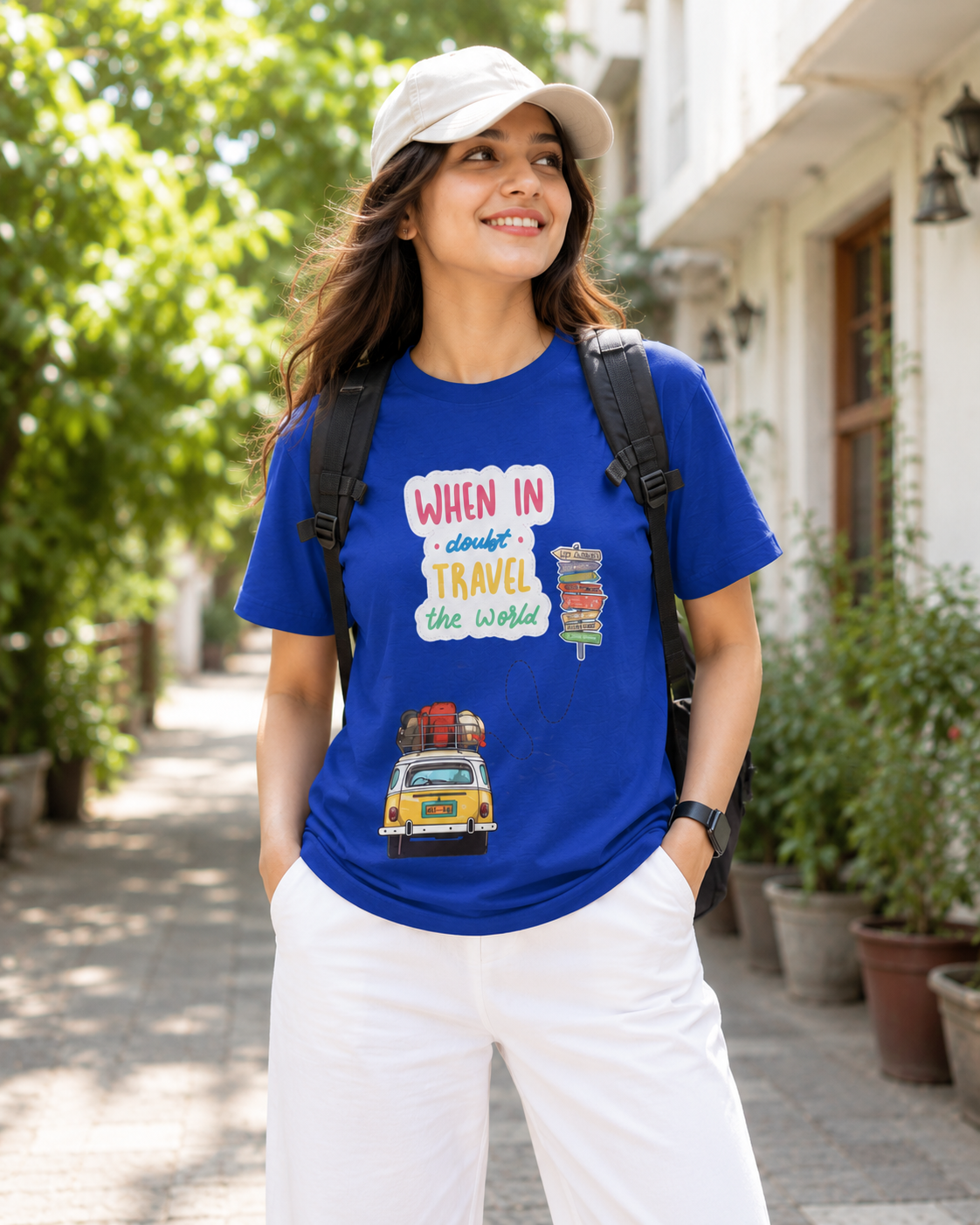 Women Travel Vibes Graphic Regular Fit T-Shirt