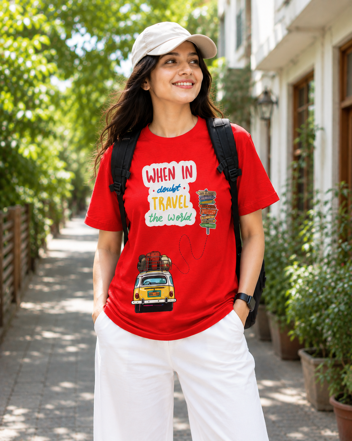 Women Travel Vibes Graphic Regular Fit T-Shirt