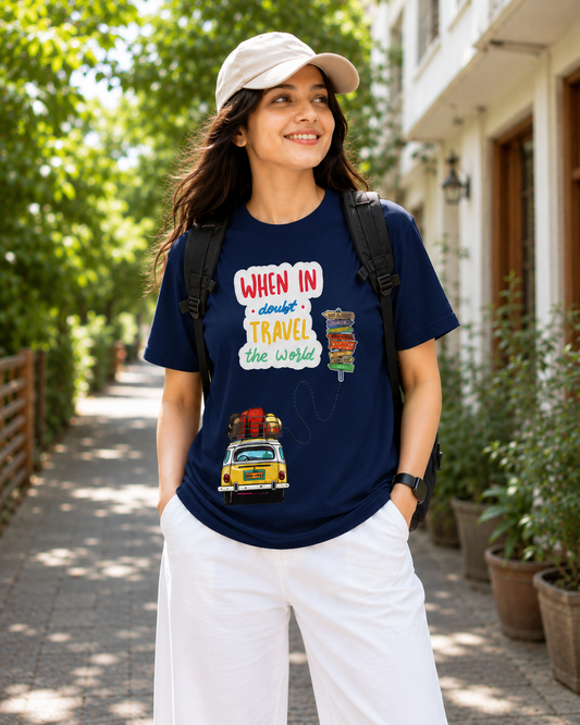 Women Travel Vibes Graphic Regular Fit T-Shirt