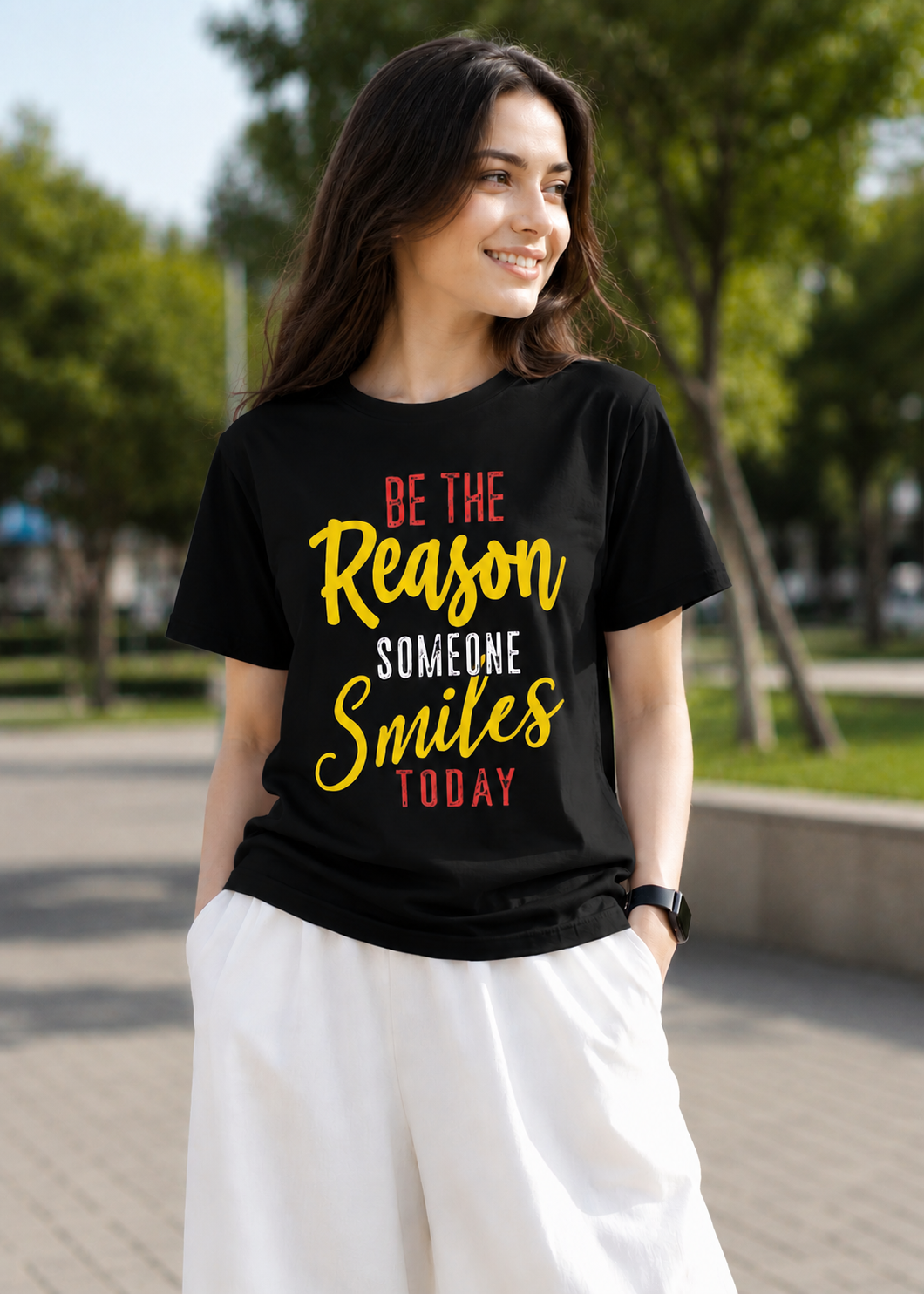 Women Typographic Print Regular Fit T-Shirt