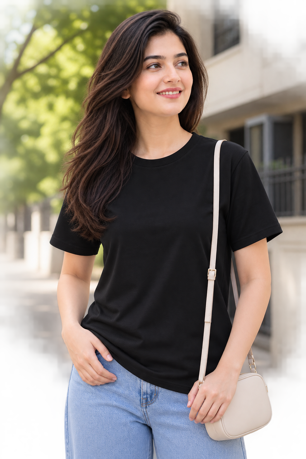 Women Solid Regular Fit T-Shirt