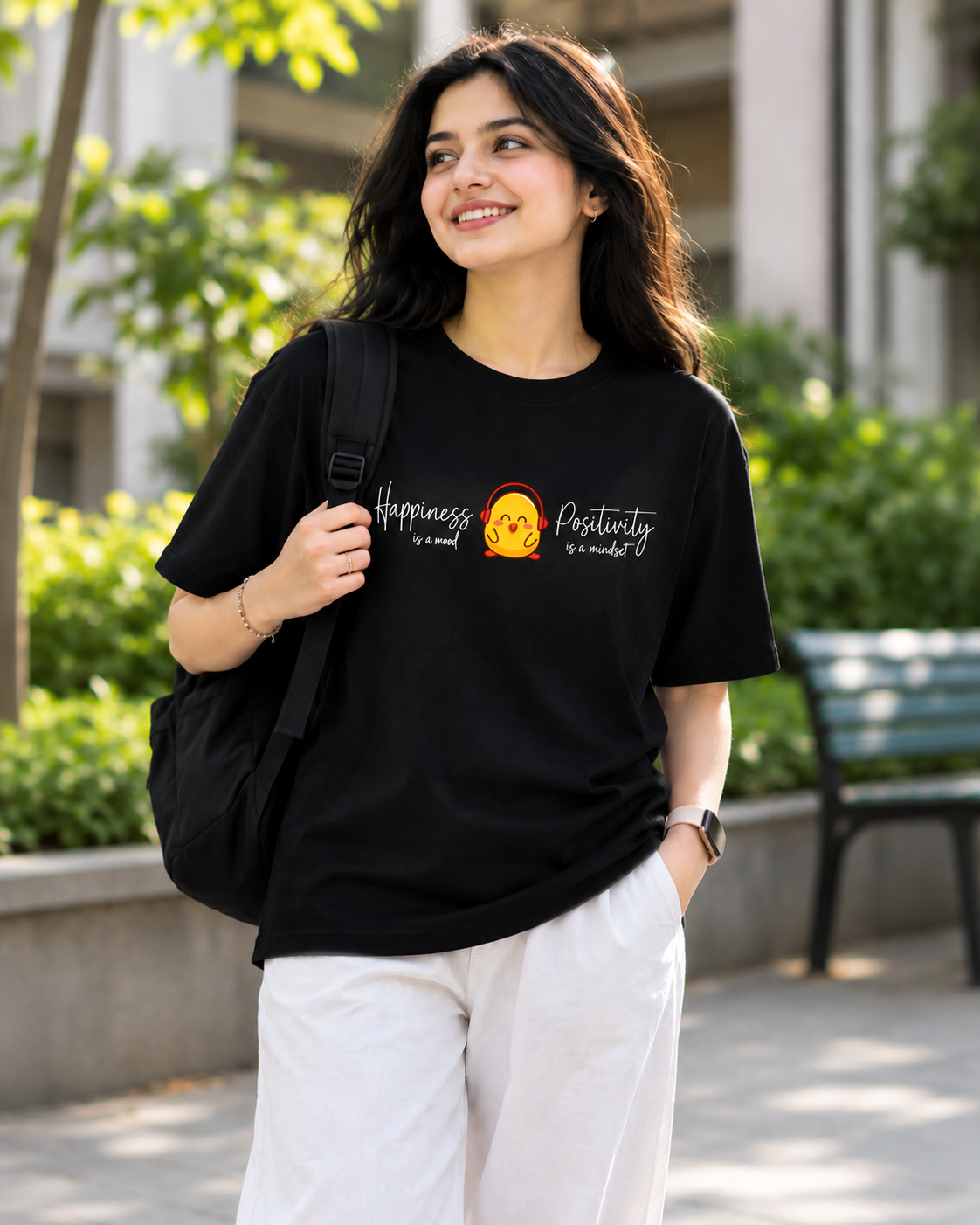 Women's Graphi Printed Regular Fit T-shirt