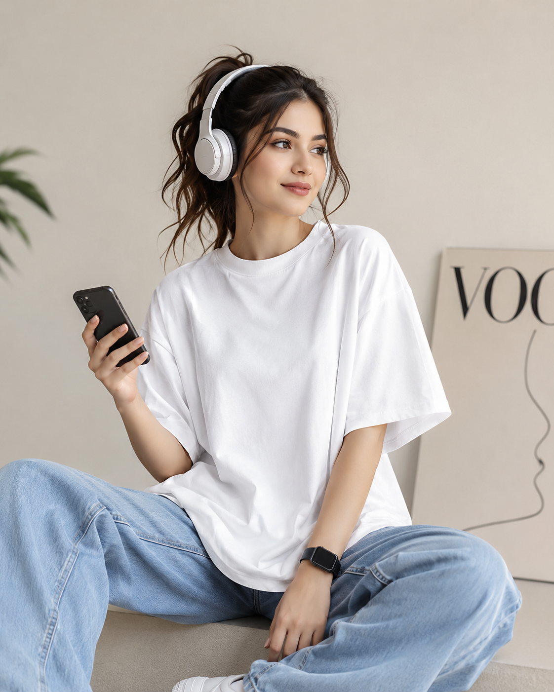 Women Solid Oversize Fit T-Shirt