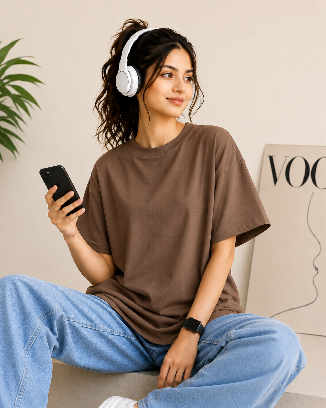 Women Solid Oversize Fit T-Shirt