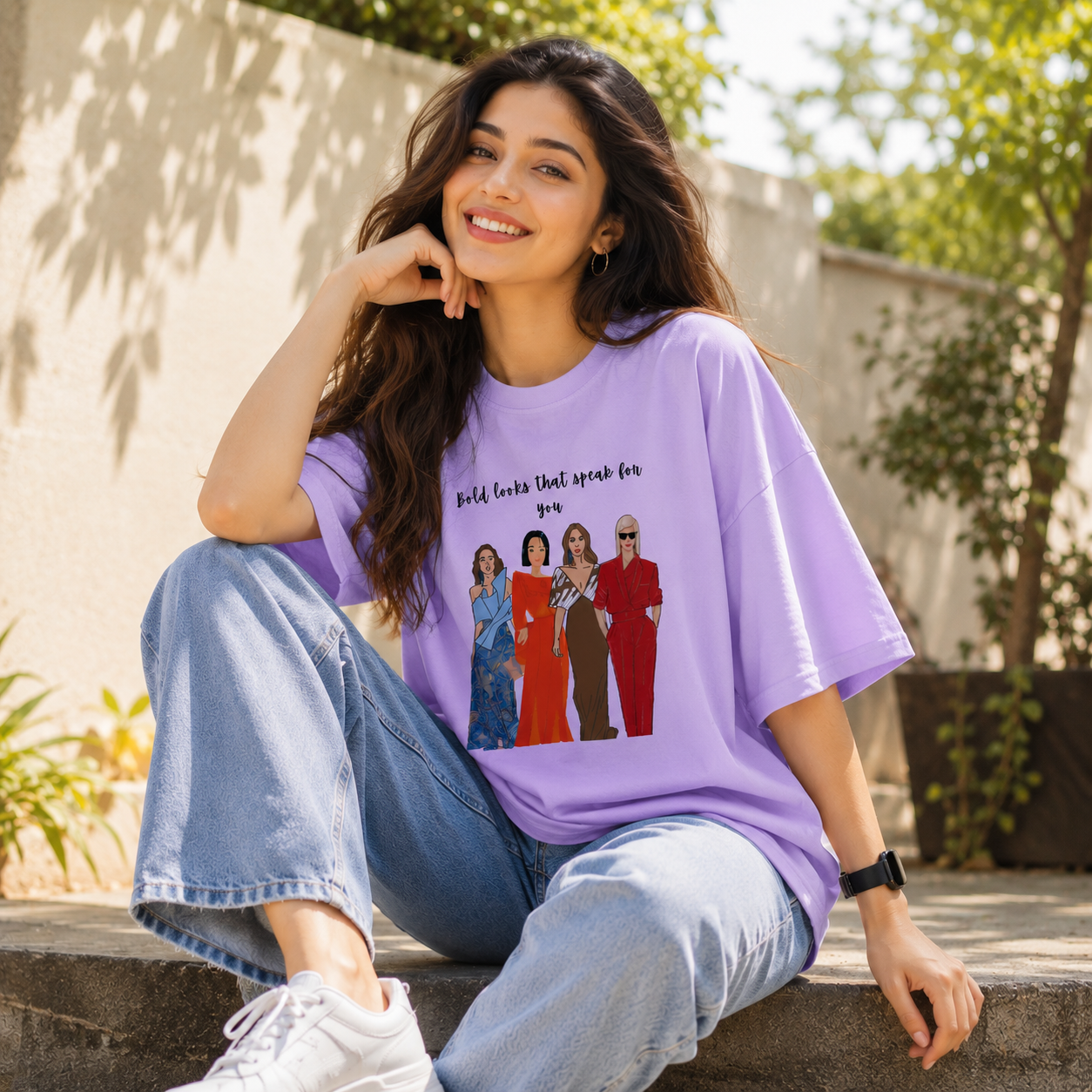 Women Stylish Women Graphic Oversize Fit T-Shirt
